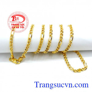 Dây chuyền nhập khẩu, dây chuyền vàng tây 18k hai màu