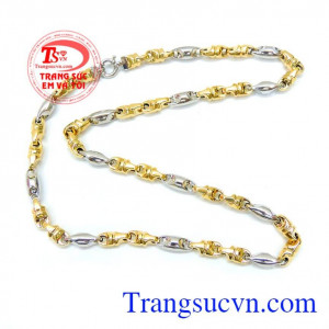 Dây chuyền vàng Italy 18k quý phái tinh tế 