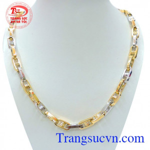 Vòng cổ nam vàng nhập khẩu 18k đeo bền đẹp