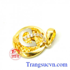 Mặt dây nữ chữ D thời trang