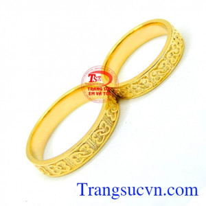 Cặp nhẫn cưới tình yêu ngọt ngào, đơn giản mà gắn kết bền chặt, nhẫn cưới đẹp 14k