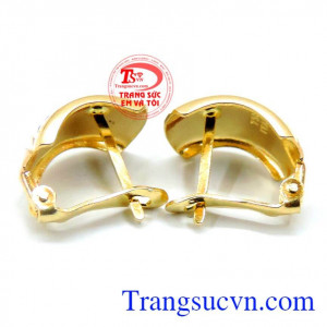 Sản phẩm bảo hành 12 tháng trên toàn quốc,giao hàng tận nơi thanh toán an toàn, Hoa tai nữ 18k kiểu ý đẹp