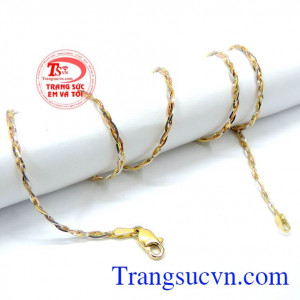 Dây chuyền nữ bện 3 sợi ý đẹp