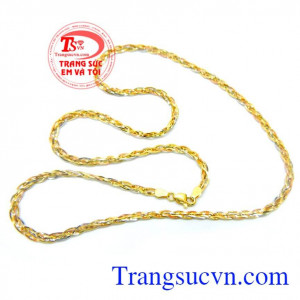Dây chuyền vàng tây sang trọng Dây chuyên sáng bóng