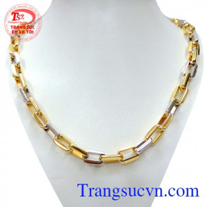 Vòng cổ nam vàng nhập khẩu 18k đeo bền đẹp