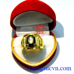 Nhẫn vàng Sapphire sao thiên nhiên