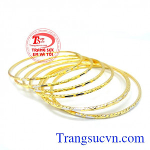 Vòng tuần quý phái vàng 10k đẹp