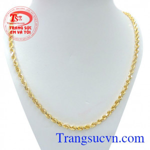 Dây chuyền nam vàng tây sang trọng Dây chuyên nam sáng bóng