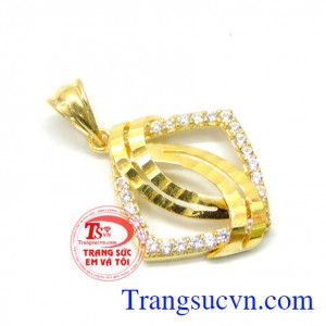 Mặt dây nữ 10k thoi xoắn đẹp