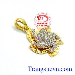 Mặt dây nữ 10k vòng xoáy tình yêu