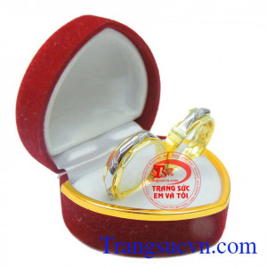 Nhẫn cưới vàng 10k sáng bóng TSVN