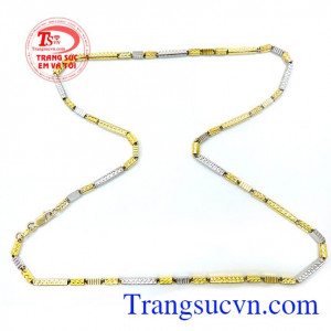 Dây chuyền khúc côn nam tính dây chuyền vàng 10k thiết kế khúc côn nối vào nhau như sợi dây kết nối bền chặt mối quan hệ lâu dài, là món quà vô cùng ý nghĩa thể hiện sự yêu quý cũng như trân trọng đối với đối phương