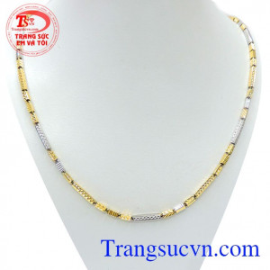 Dây chuyền khúc côn nam tính dây chuyền vàng 10k thiết kế khúc côn nối vào nhau như sợi dây kết nối bền chặt mối quan hệ lâu dài, là món quà vô cùng ý nghĩa thể hiện sự yêu quý cũng như trân trọng đối với đối phương