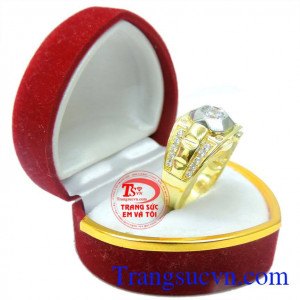 Nhẫn nam thiết kế kiểu dáng Korea thời trang, vàng 10k chuẩn chất lượng thương hiệu trang sức uy tín lâu năm trên thị trường Việt