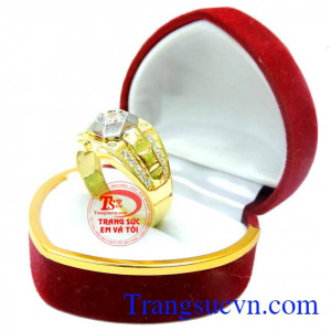 Nhẫn nam đính kim cương tinh tế là món quà tốt nhất dành tặng phái mạnh mang lại vẻ đẹp sang trọng