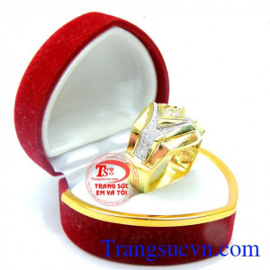 Nhẫn nam đẹp thời trang cá tính dành cho nam, vàng tây chế tác tinh tế