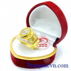 Nhẫn nam chạm rồng mạnh mẽ