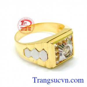 Nhẫn nam đinh kim cương sang trọng