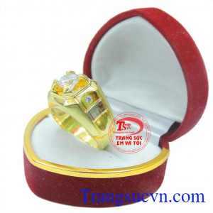 Trang sức nhẫn nam vàng tây giá tốt, bảo hành 6 tháng, kèm giấy kiểm định uy tín, giao hàng toàn quốc