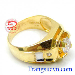 Nhẫn nam đẹp thời trang sáng bóng