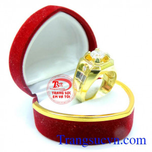 Nhẫn nam đẹp thời trang sáng bóng với thiết kế sắc nét hàng chuẩn quốc tế đeo sang trọng