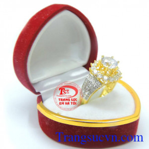 Nhẫn nữ vàng kim cương lấp lánh gắn kim cương giá rẻ với kiểu dáng đẹp,mẫu mã đa dạng. 