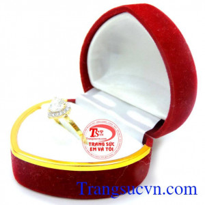 Nhẫn nữ vàng 10k trái tim yêu thương kiểu dáng đẹp là món quà ý nghĩa và đơn giản cho các chàng lựa chọn tặng nàng. 