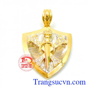 Mặt khiên kiếm sự quyền lực 10k là món trang sức nam không thể thiếu của nam