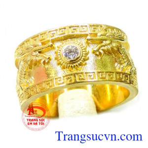 Nhẫn nam vàng tây sang trọng