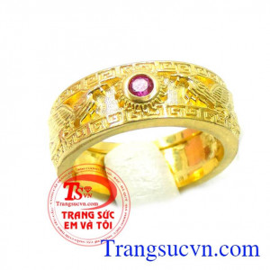 Nhẫn nam vàng tây sang trọng
