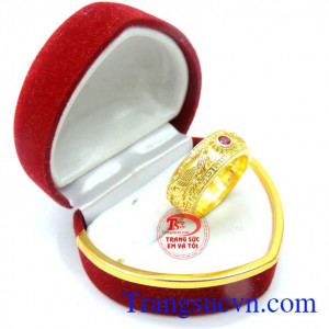 Nhẫn rồng nổi 3D sang trọng
