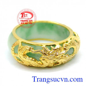 Nhẫn ngọc bọc rồng cho nam đẹp