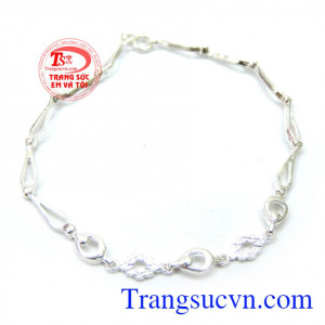 Lắc tay bạc nữ cá tính