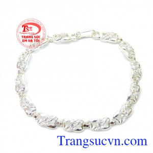 Lắc tay bạc nữ trẻ trung