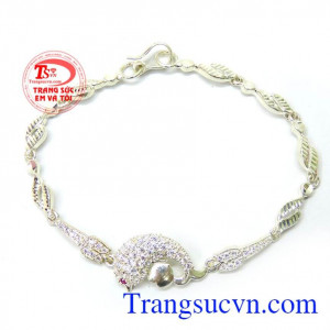 Lắc bạc nữ cá heo xinh xắn
