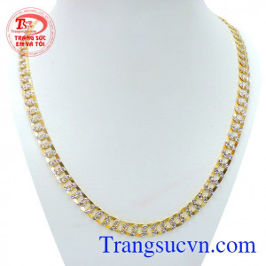 Vòng cổ vàng Ý. Dây chuyền vàng ý dẹt