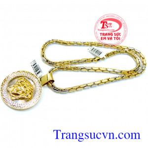 Khách hàng ưa chuộng và bình chọn nhiều năm,Bộ Mặt dây Versace vàng 18k Italy