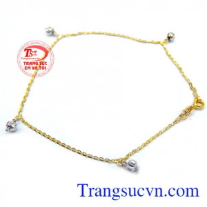 Lắc chân nữ tính thời trang đẹp dành cho nữ sản phẩm đảm bảo chất lượng vàng, thiết kế và chế tác tinh tế,