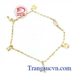 màu vàng sáng lấp lánh sẽ là phụ kiện giúp bạn gái thêm đẹp và quyến rũ đeo chân cho nữ món quà ý nghĩa sang trọng quý phái