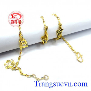 Lắc chân vàng cho nữ cá tính 