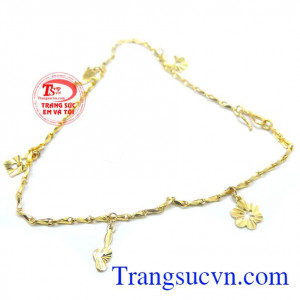 Lắc chân vàng cho nữ cá tính 