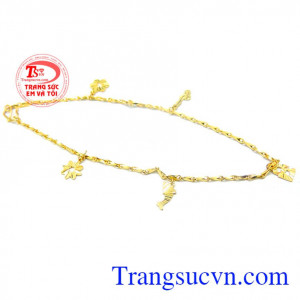 Lắc chân vàng cho nữ cá tính 