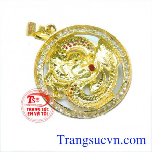 Mặt rồng vàng 3D uy quyền đẹp