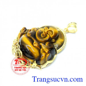 Mặt di lặc đá mắt hổ hạnh phúc