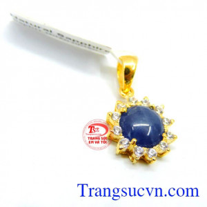 Mặt nữ sapphire đen Kiểu mẫu đa dạng, Tinh tế,Trang sức cao cấp Tôn vinh Đẳng cấp Mặt dây chuyền vàng tây đá theo mệnh