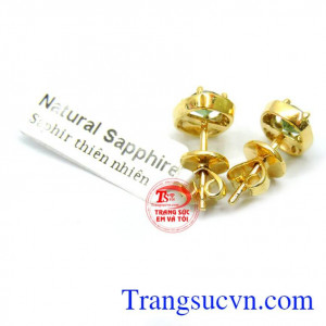 Hoa tai saphire hạnh phúc cho nữ 