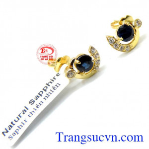 mang lại may mắn, thịnh vượng cho những chủ nhân hợp cung, mệnh và tuổi, Hoa tai saphire nữ thời trang đẹp