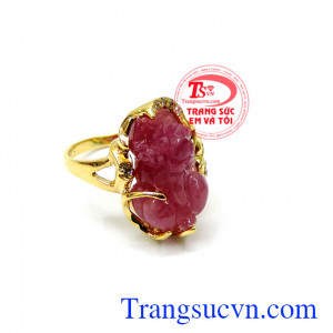 Kích hoạt vận may tài lộc cho người thích hợp nhóm đá màu đỏ, hồng. Nhẫn tỳ hưu nữ tính may mắn đẹp