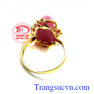 Nhẫn nữ tỳ hưu ruby thời trang đẹp