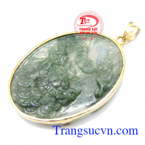 Mặt dây canxedon rùa vàng hạnh phúc